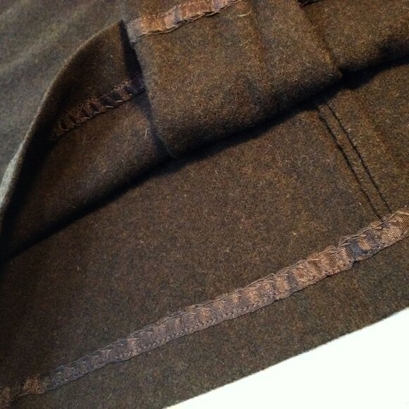 Vintage 60s Wiggle Pencil Skirt Lady-10 Wool Kick Pleat Metal Zip Top-Stitch - Picture 6 of 8